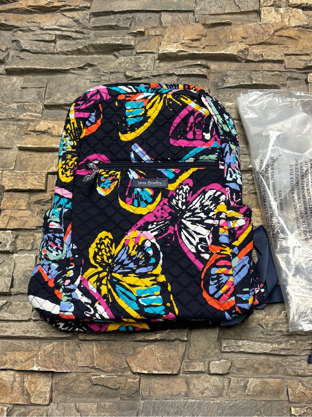 Vera Bradley Quilted Backpack Butterfly Flutter NWT Medium Casual Classic